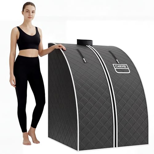 Garvee Sauna Box,Portable Steam Sauna Tent for Home,Personal Sauna Room with 1000W Steamer,Sauna Spa for Relaxation at Home, 60 Minute Timer Chair I