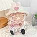 Clothes for Labubu, Five-Piece Set (No Doll), for 17cm Dolls, Including Clothes, Hats, Pants,Shoes, Glasses,Hairpins, Cameras，Dolls Accessories (Five Piece Pink)