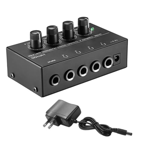 Table de mixage audio avec amplificateur de casque 4 canaux HA400 pour répartiteur stéréo