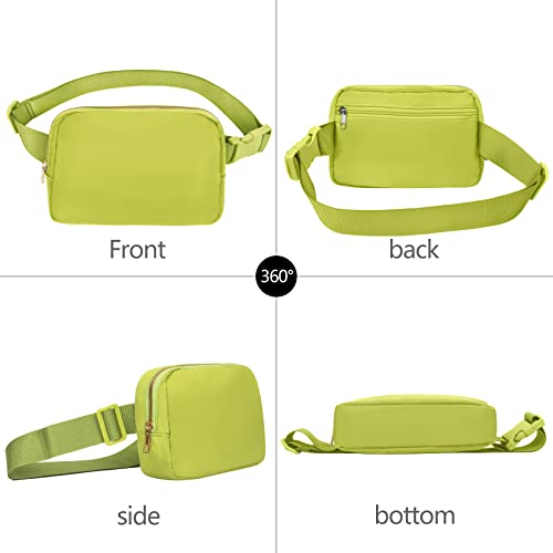 Image of VOROLO Fanny Pack For Women And Men Crossbody Bag Belt Bag Grass Green | Adjustable Strap Graduation Gifts Lightweight Travel Running