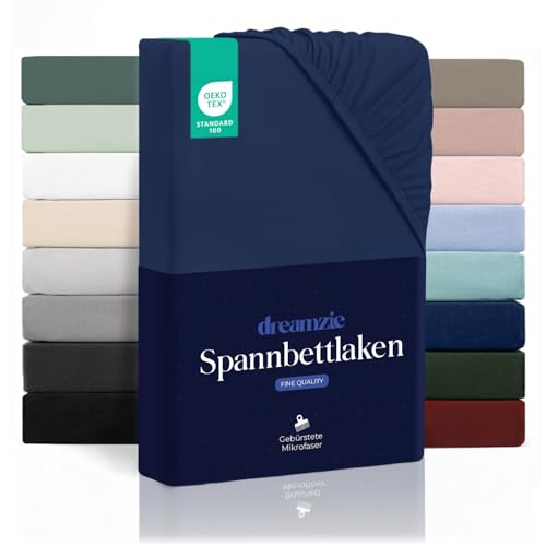 Dreamzie Spannbettlaken 120x200 cm - Hoher Steg bis 35 cm - 100% Mikrofaser...
