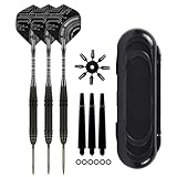NPXUAMTJ 1 Set Profi-Stahl-Dartpfeil-Nadel-Set, Aluminium-Schäfte, Metall-Stahlspitze, Dartpfeile mit Tragetasche