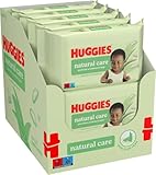 Huggies Natural Care billendoekjes - 560 babydoekjes - 10x56 doekjes - gemaak met huidverzorgende vezels voor een gezonde huid - billendoekjes verrijkt met Aloë Vera