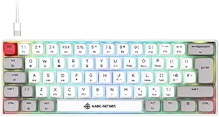 UK Layout 60% Percent Gaming Keyboard Mini Mechanical Compact Wired Type C Dye-Sublimation PBT Keycaps USB Apex Pro Kontrol Freek NKRO Blue Switch Water-resistant 14 Chroma RGB Illuminated LED Backlit