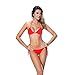 I-Glam® Swimwear Brazilian Bikini Bottom and Top Beachwear Red S