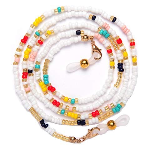 VINCHIC Colorful Beaded Eyeglass Chain Sunglass Holder Strap Eyeglass Necklace Chain Cord for Women Cover