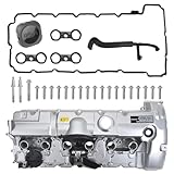 MITZONE N52 N51 Aluminum Valve Cover Kit Compatible with BMW E82 128i E9X 323i 328i E60 528i E70 X5 3.0si E83 X3 E85 Z4 E89 Z4 F10 528i