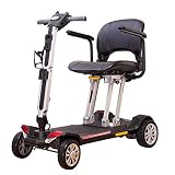 Foldable 4-Wheel Mobility Scooter - Airline Approved Portable Compact Motorized Scooter 44Lbs Lightw