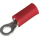 TRUSCO(トラスコ) 絶縁被覆付圧着端子 ストレート形 丸形(100個入) T-RAV1.25-S3.5-R