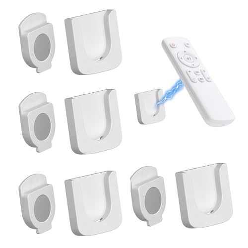 Image of 4 Pcs Magnetic Remote Control Holder Wall Mounted Remote Control Holder