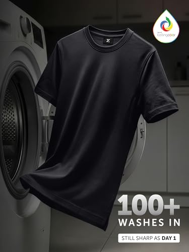 Image of XYXX Men's Iconique Solid Supima Cotton Slim Fit T-Shirt | Super Soft Half Sleeve Tshirts with Superior Colour Retention