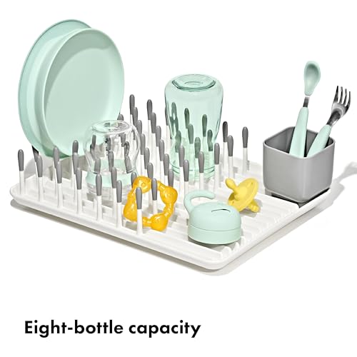 Image of OXO Tot Baby Bottle Drying Rack with Drain Board, Portable Drying Rack