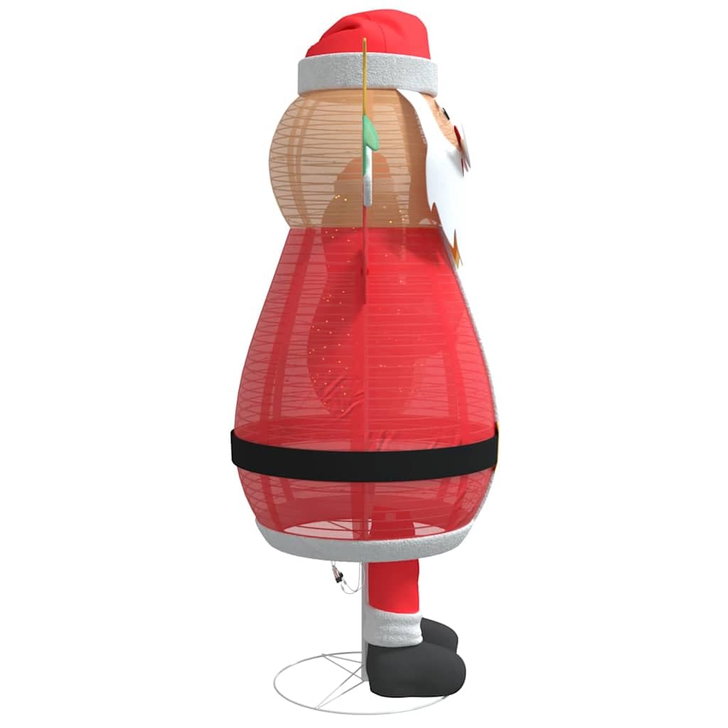 Père Noël Lumineux avec 200 LED Blanc Chaud 100 x 180 cm en Tissu pour décoration de Noël intérieur extérieur, Figurine Festive avec guirlandes USB pour Maison Jardin fête Saison