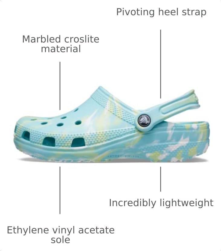 Image of Crocs Unisex-Adult Classic Marbled Tie-dye Clog
