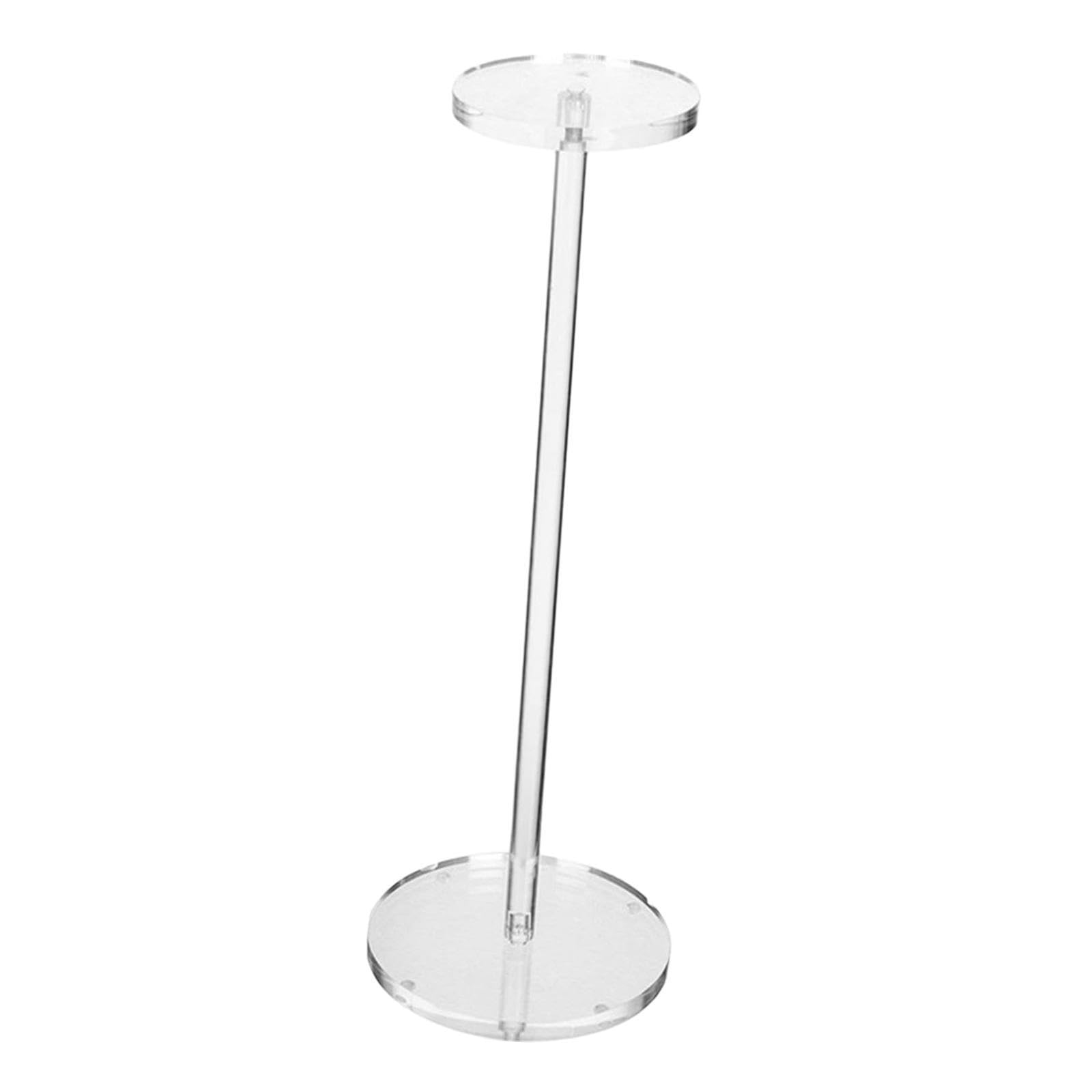 PIXZCSA Sturdy Freestanding Hat Storage Display Organizing Wigs Caps In Salons And Home Spaces Enhancing Visibility Hat Rack Display Stand For Wigs Caps Hairpieces, Clear, Round Base 35cm