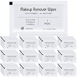 150 Pcs Makeup Remover Wipes Bulk Waterproof Makeup Wipes Individually Wrapped Face Wipes for Women Gentle Facial Cleansing Towelettes for Travel Hotel Skin Mascara Lipstick Oil Dirt (White)