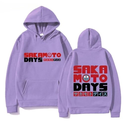 BTAISYDE Sudadera con Capucha Anime Sakamoto Days, Sudadera Unisex con Capucha Y Bolsillos, Estilo Harajuku (Purple,M)