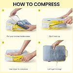 PFEYRPK Cubes d'emballage de compression de qualité supérieure avec mesh pour valises, organisateurs de voyage extensibles avec sac à chaussures, sac à dos et sac à câble 7 Prêt.