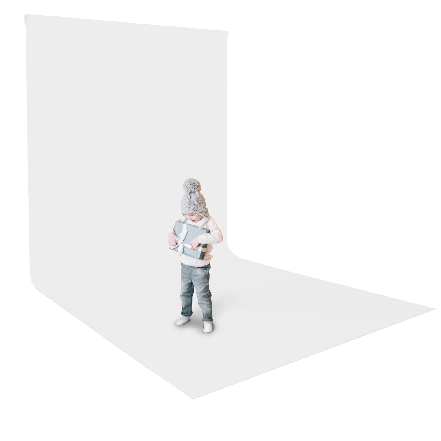 JS JULIUS STUDIO Julius Studio 5 ft. X 10 ft. White Screen Chromakey Photo Video Studio Fabric Backdrop, Background, Pure White Muslin, Photography Studio, JSAG522