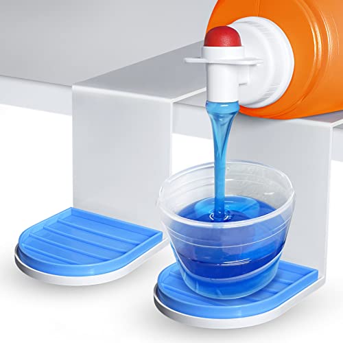 Simplation [2 Pack] Laundry Detergent Cup Holder, Detergent Drip Catcher | (Slide Style) No More Mess or Leaks, Laundry Detergent Cup Holder, Drip Catcher
