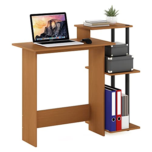 Furinno Escritorio De Computadora, Light Cherry/Black