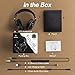 OneOdio A70 Bluetooth Over Ear Headphones, Wireless Headphones with 72H Playtime, Hi-Res, Built-in Mic, 3.5mm/6.35mm Wired Audio Jack for Studio Monitor & Mixing DJ Guitar AMP, Computer Laptop PC