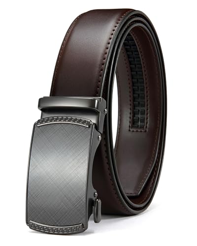 Image of CHAOREN Mens Belt Leather Ratchet Belt - Customizable Fit, Effortless Style (35mm)