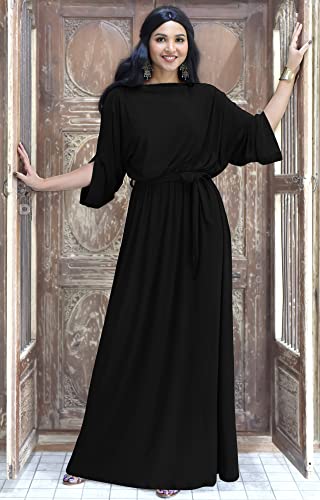 KOH KOH Womens 2025 Flowy Formal Batwing Sleeve Evening Casual Gown4