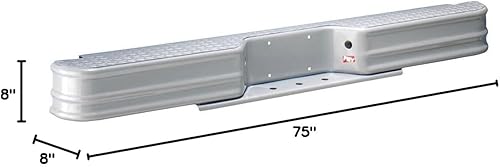 Miniatura 6 de Fey 20002 DiamondStep - Parachoques trasero de repuesto universal plateado (requiere el kit de montaje específico para vehículos Fey que se vende