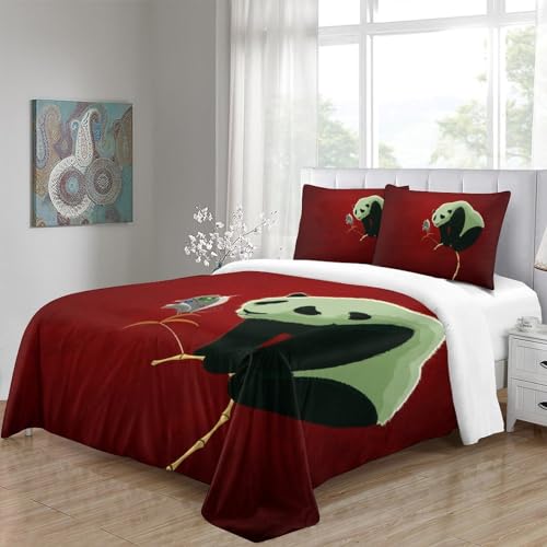 Housse de couette papillon fermeture éclair lit double microfibre - 5