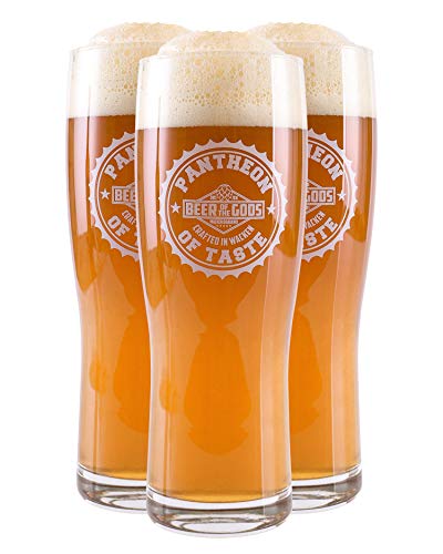 Wacken Brauerei 3er Set Stout Craft Beer Gläser Biergläser | Beer of the Gods | spülmaschinenfest 300 ml mit Eichstrich | Kraft Bier Glas für IPA - Pale Ale | Craft Beer Glasses Kit