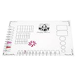  Tapis de silicone de manucure d\'art d\'ongle pliable lavable tampon de couverture de table souple pour l\'estampage tapis de timbre inversé plaque de conception d\'espace de travail de pratique d\'ongle