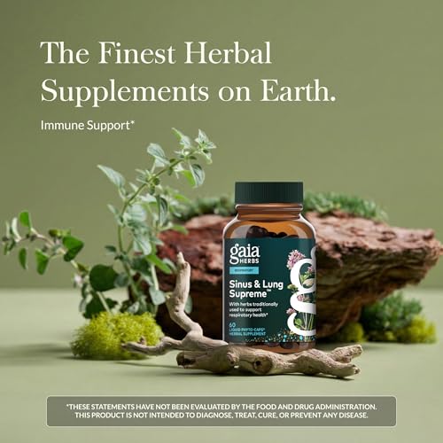 image for Gaia Herbs Sinus & Lung Supreme - Lung Support Supplement with Herbs T