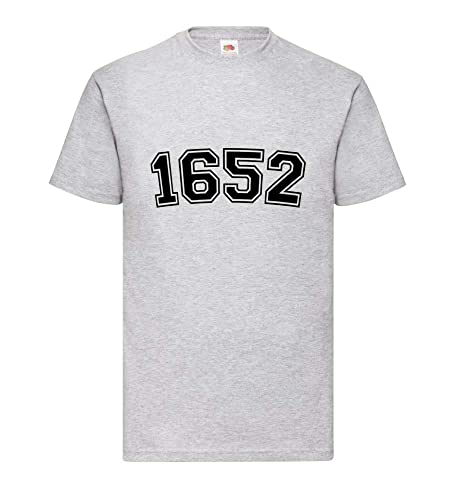 T-shirt pour homme gris XXXL 1652 en coton confortable coupe classique
