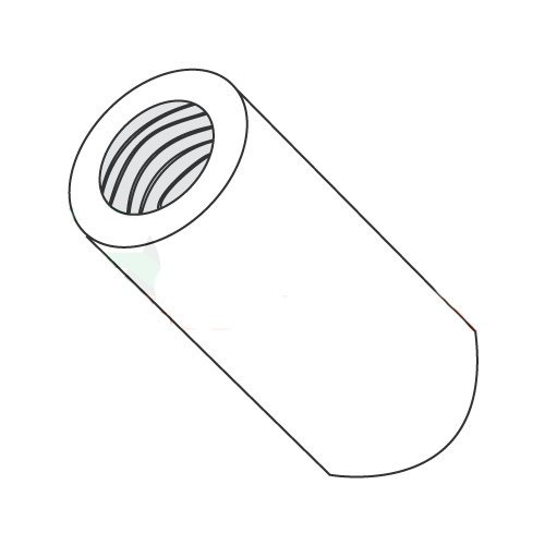 1/2" OD Round Standoffs (Female-Female) / 10-32 x 5/8" / Nylon/Outer Diameter: 1/2" / Thread Size: 10-32 / Length: 5/8" (Carton: 1,000 pcs)