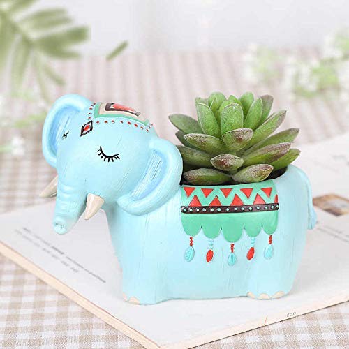 Image of Resin Pots Planter Animals Shape Resin Succulent Pot Succulent Planter Flower Pots Indoor Container for Garden and Office Table (6 Animal Combo Pot), Multicolor