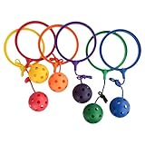 6stücke Skip Ball Teiliges - FitnessbäLle KnöChelsprungball Spielzeug, KöRperkoordination Und Macht Spaß,Springring Kinder Bewegung Spaß Toys, FußKreisel Jumping KnöChelspielzeug, Schleuderball