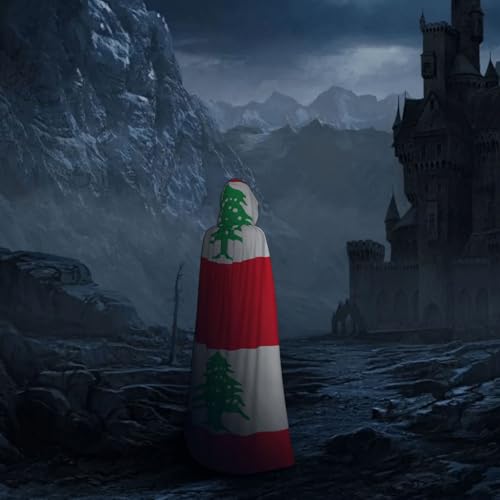 Cape à capuche Liban médiéval unisexe pour costume de cosplay