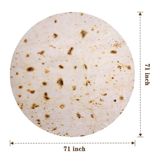 Image of mermaker Sherpa Burritos Tortilla Throw Blanket 71 inches for Adult Teen and Kids, Giant Funny Realistic Food Blankets, Novelty Soft Warm Sherpa Flannel Taco Blanket