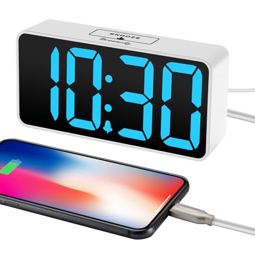 image for DreamSky Small Digital Alarm Clock for Bedroom, Large Big Numbers Disp