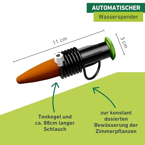 Windhager Automatischer Wasserspender, Flaschenadapter, Bewässerungshilfe, Bewässerungssystem, 3 x 11 cm, 3 stück