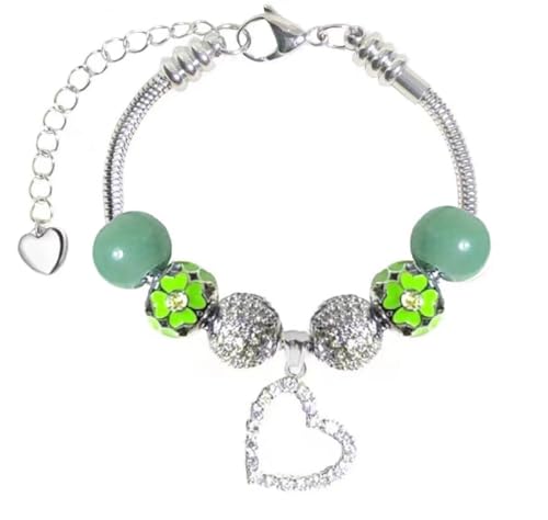 White Birch Fit Pandora Charm Bracelet All Month Birthstone Best Birthday Gifts for Women and Girls DIY Jewelry, Crystal