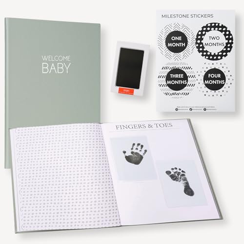 Image of Nora's Nursery Baby Memory Book for Girl or Boy - 60-Page Keepsake with Faux Leather Cover - Essential Baby Album for New Parents to Capture Your Child’s First 5 Years