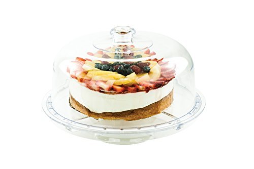 Imperial Home Cake Stand 6 in 1 - Multi Use Serving Tray and Bowl