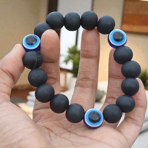 Evil Eye Beaded Bracelet – Handmade Protection Charm with Blue Nazar Beads | Unisex Adjustable Evil Eye Jewelry for Men & Women | Warding Off Negative Energy | Stylish Spiritual Gift Accessory2