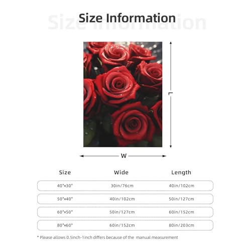 Garder au chaud votre lit avec la grande couverture roses rouges - 7