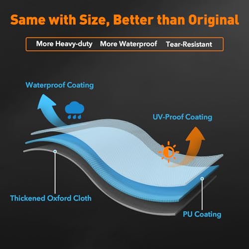 Replacement Grill Cover Compatible with Pit Boss Platinum Laredo 1000 Wood Pellet Smoker Grill-Premium Cover for Pit Boss Waterproof & Heavy Duty, 600D Pellet BBQ Cover by ZBXFCSH - Image 8