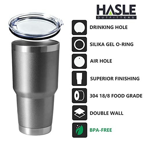 Image of HASLE OUTFITTERS 30oz Stainless Steel Tumbler, Double Wall Vacuum Insulated Travel Mug Tumbler, Durable Insulated Coffee Mug, Gift Box Set (Grey, 8)