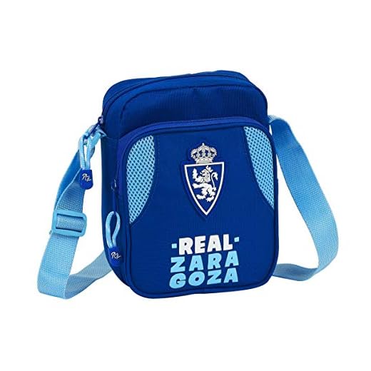 Safta Bandolera Con Bolsillo Exterior, Luggage-Messenger Bag Unisex Niños, Real Zaragoza, Talla Única