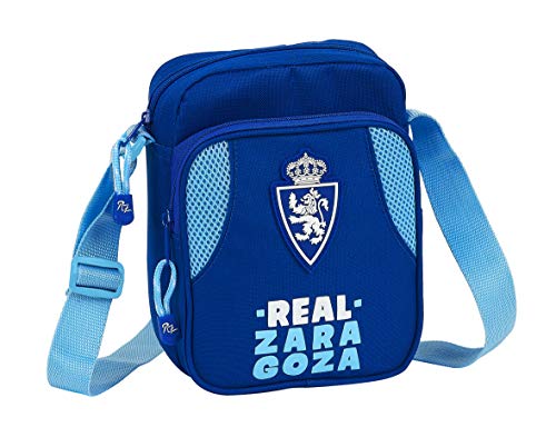 Safta Bandolera Con Bolsillo Exterior, Luggage-Messenger Bag Unisex Niños, Real Zaragoza, Talla Única